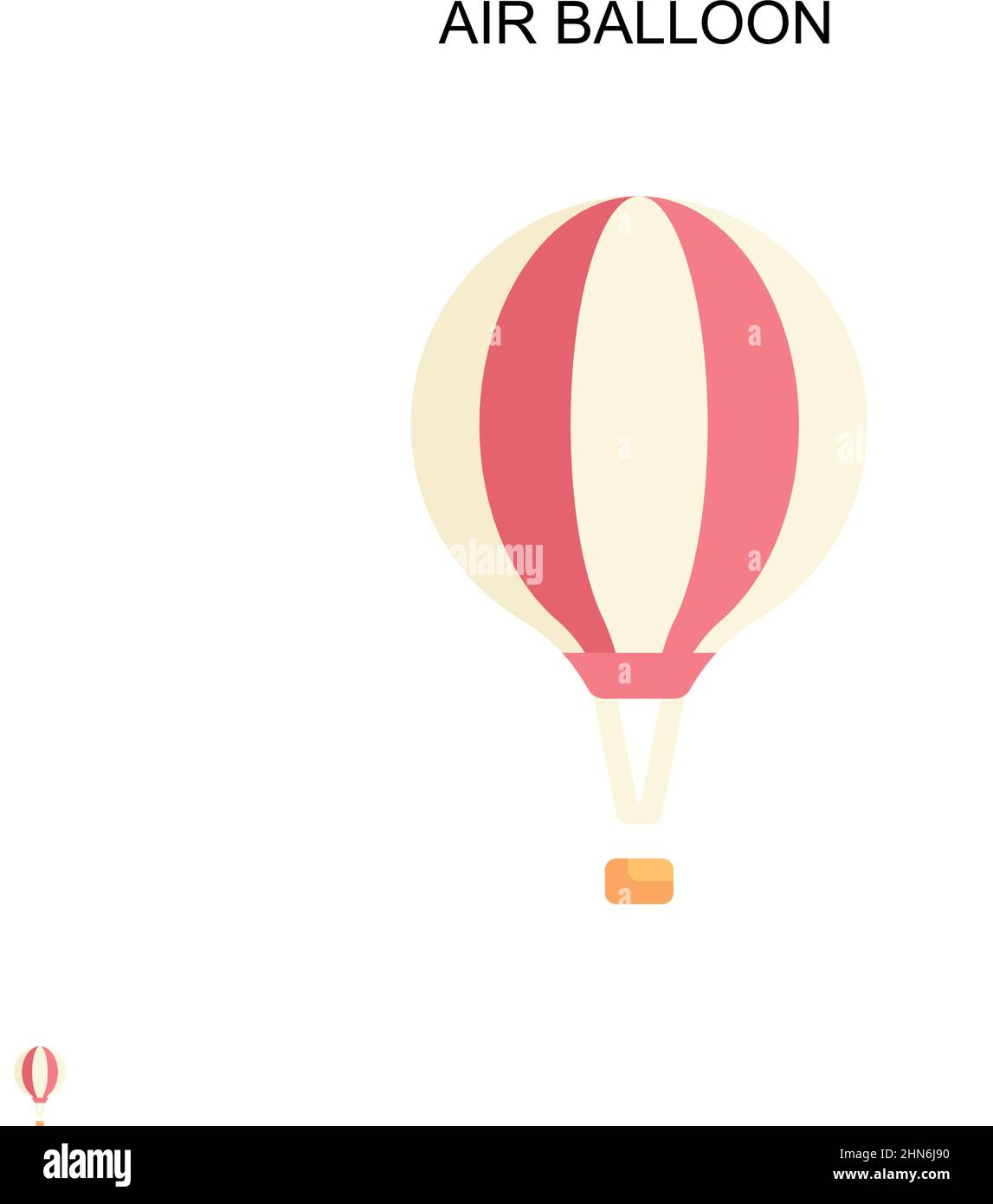 Icona vettoriale semplice del palloncino in aria. Modello di disegno del simbolo di illustrazione per l'elemento dell'interfaccia utente mobile Web. Illustrazione Vettoriale