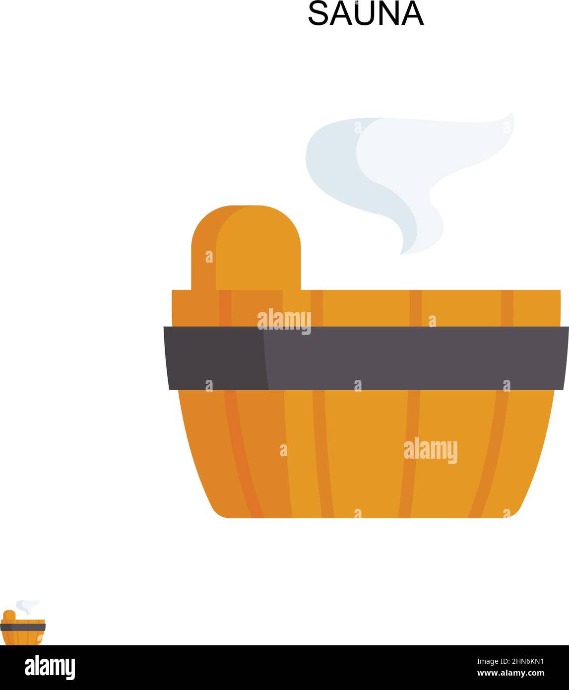 Sauna semplice icona vettoriale. Modello di disegno del simbolo di illustrazione per l'elemento dell'interfaccia utente mobile Web. Illustrazione Vettoriale