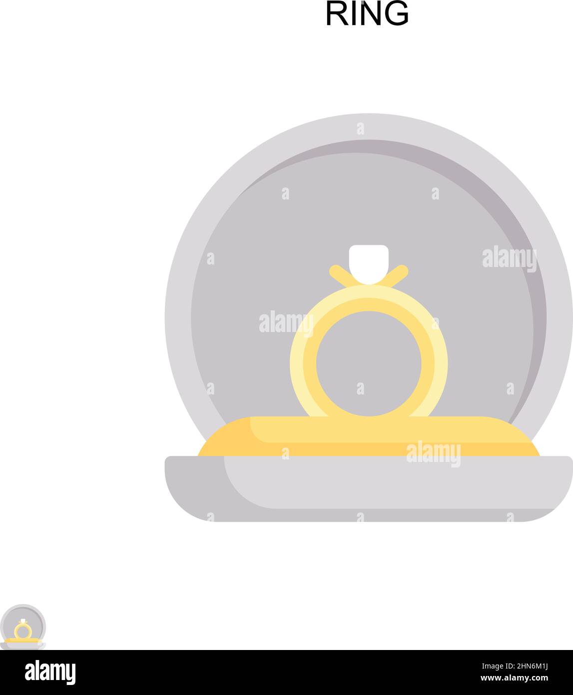 Icona vettore suoneria semplice. Modello di disegno del simbolo di illustrazione per l'elemento dell'interfaccia utente mobile Web. Illustrazione Vettoriale