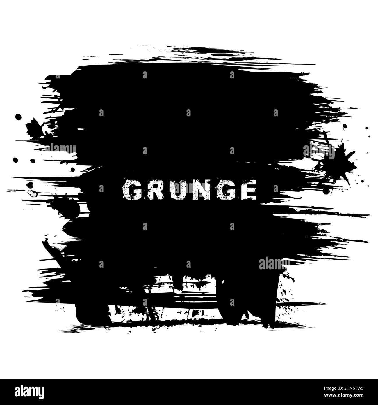 Sfondo nero grunge urbano. Colorazione della struttura vettoriale. Isolato. Elemento di design sporco frantumato per un effetto grungo. Forma di sovrapposizione della polvere di emergenza Illustrazione Vettoriale