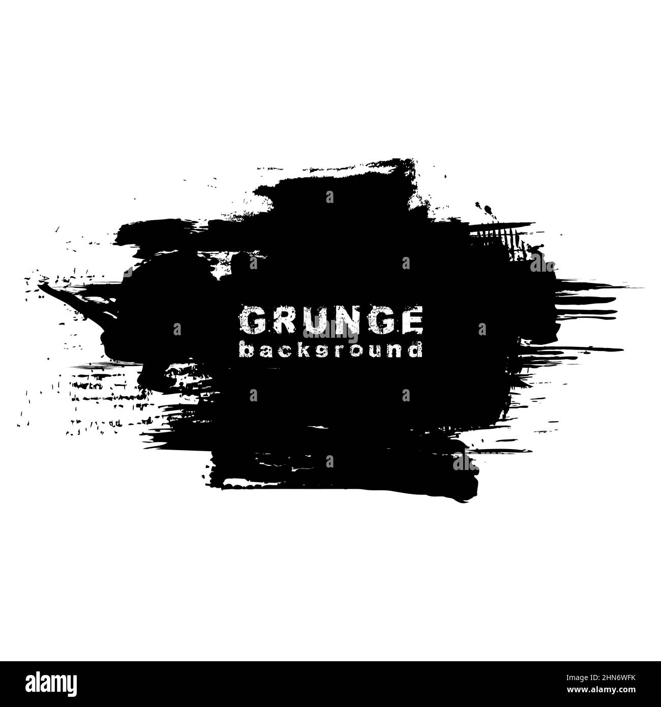 Sfondo di vernice a grunge bianco. Illustrazione vettoriale. Isolato. Texture di distress. Pennellate di inchiostro. Elemento di design artistico sporco per le cornici di testo Illustrazione Vettoriale