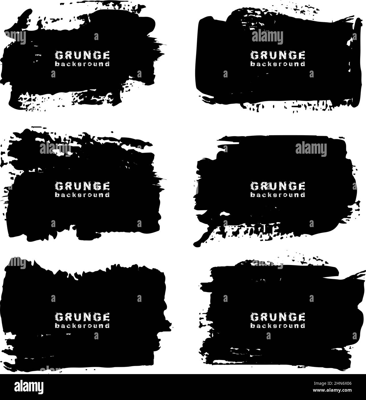 Set di grunge sfondo urbano. Illustrazione vettoriale. Isolato. Struttura di distress. Tratti delle spazzole di inchiostro. Elemento di design artistico sporco Illustrazione Vettoriale