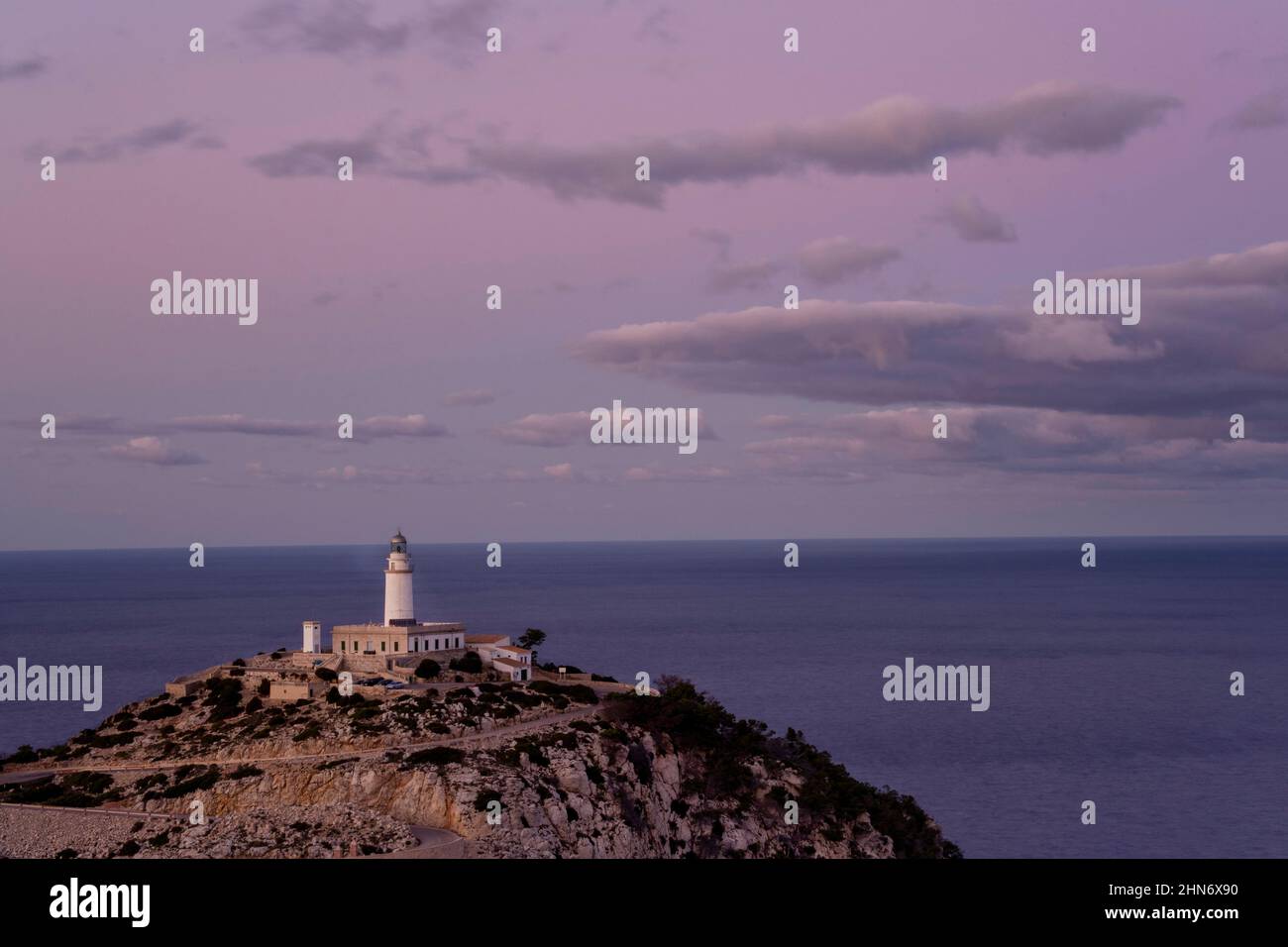 Faro de Formentor. Peninsula de Formentor. Pollença.Sierra de Tramuntana.Mallorca.Islas Baleares. Spagna. Foto Stock