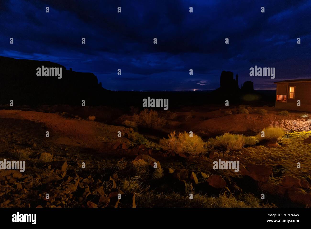 Una Notte nella Monument Valley Foto Stock