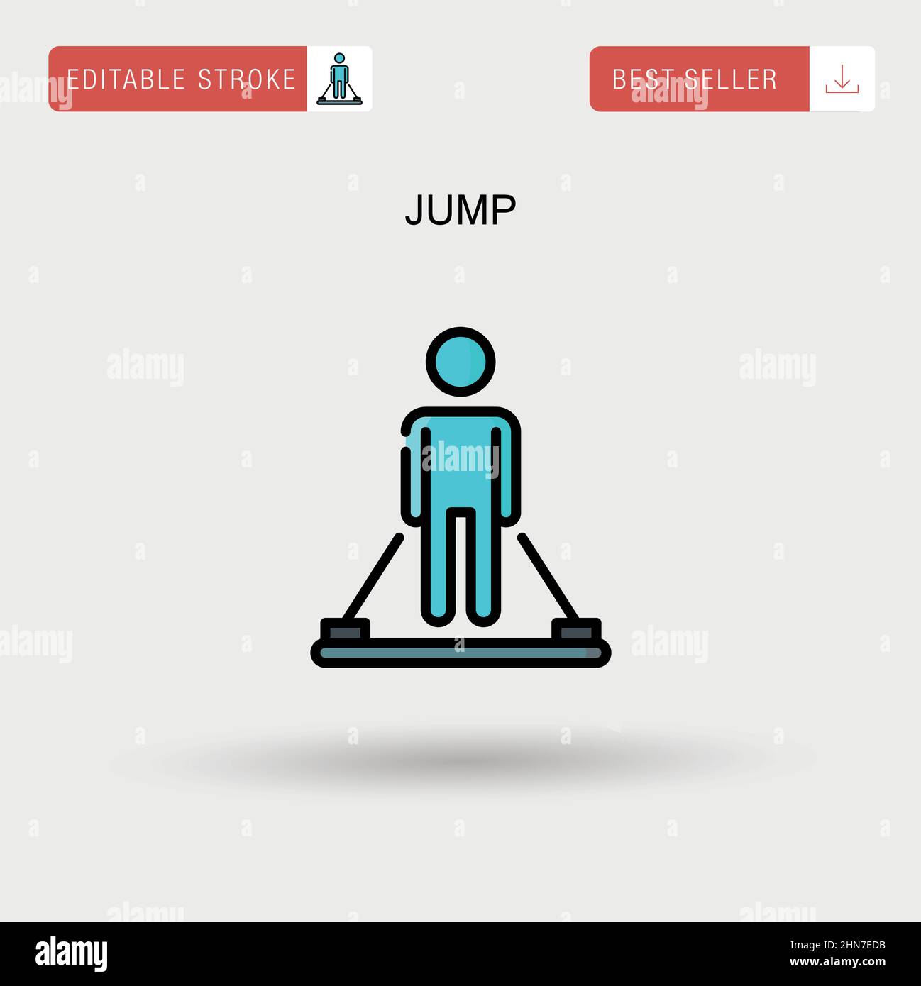 Icona del vettore Jump Simple. Illustrazione Vettoriale