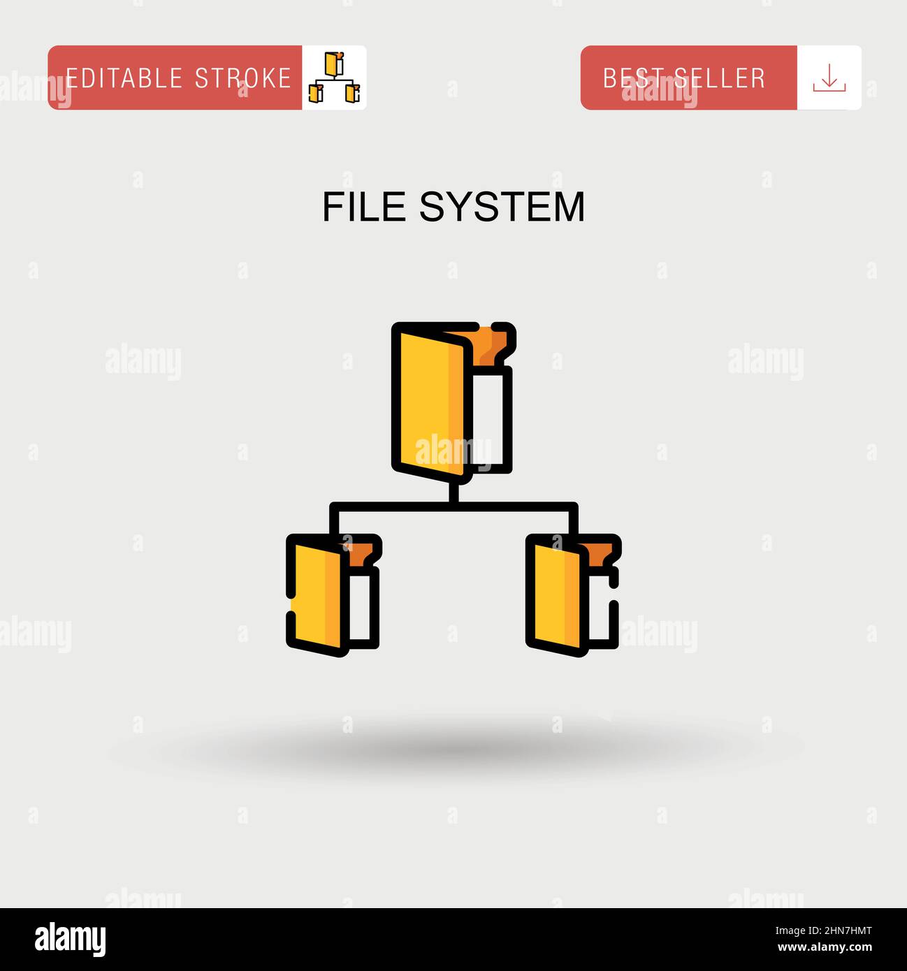 Icona vettore semplice del file system. Illustrazione Vettoriale