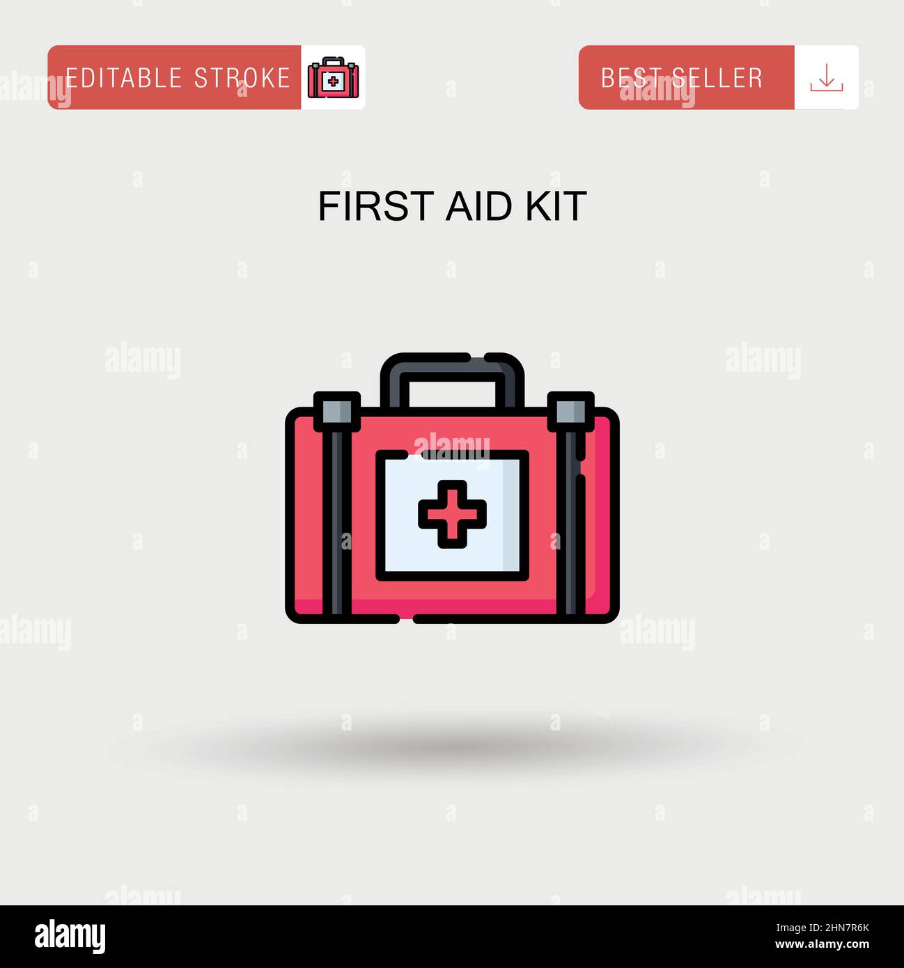 Icona vettore semplice kit di pronto soccorso. Illustrazione Vettoriale