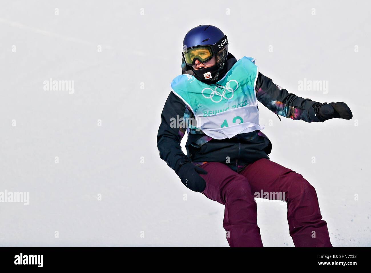 ZHANGJIAKOU, CINA - FEBBRAIO 15: Melissa Peperkamp dei Paesi Bassi che gareggia alla Big Air Final durante i Giochi Olimpici di Pechino 2022 allo Stadio Genting Snow Park P & X il 15 Febbraio 2022 a Zhangjiakou, Cina (Foto di Iris van den Broek/Orange Pictures) NOCNSF Foto Stock