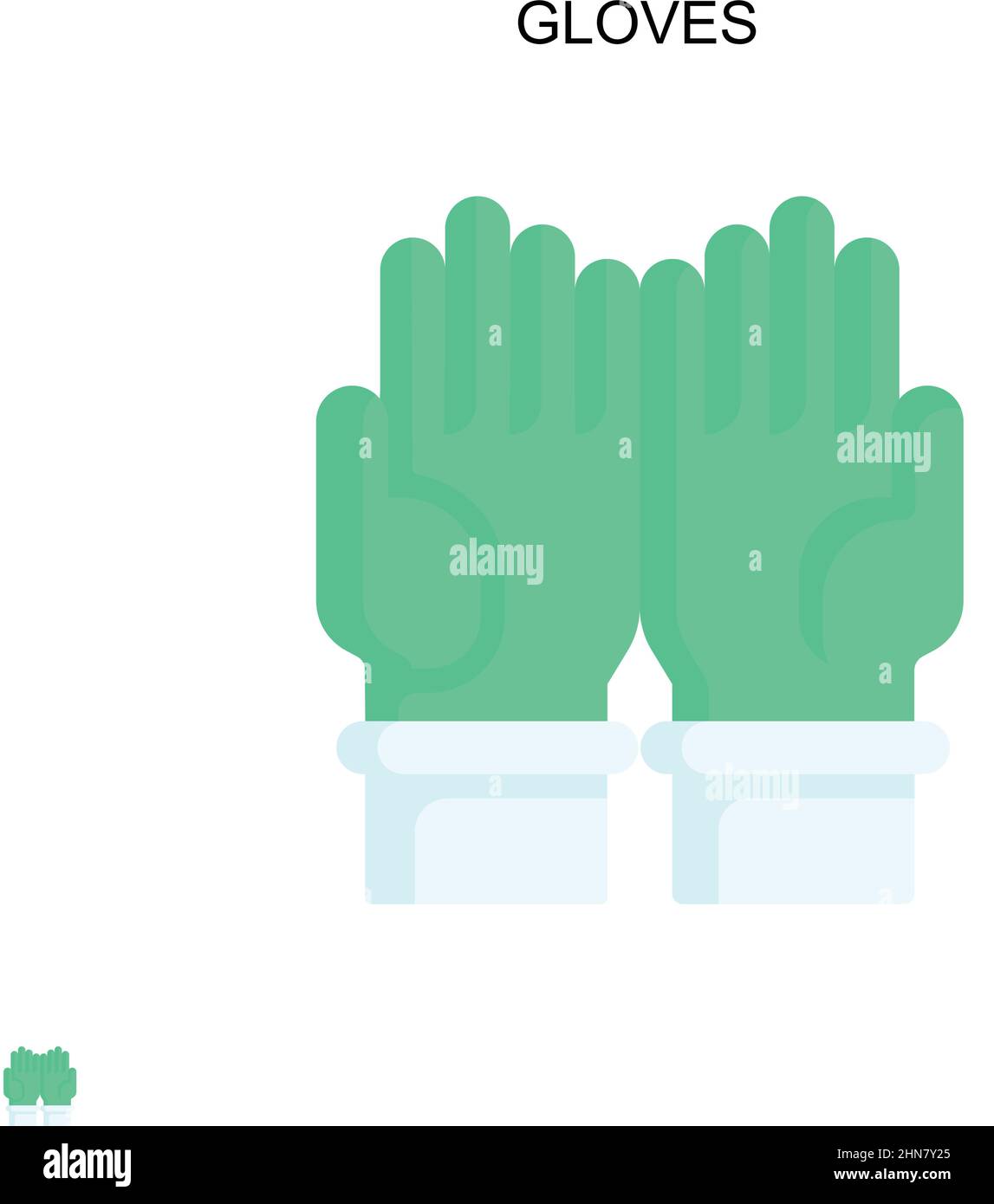 Guanti semplice icona vettoriale. Modello di disegno del simbolo di illustrazione per l'elemento dell'interfaccia utente mobile Web. Illustrazione Vettoriale