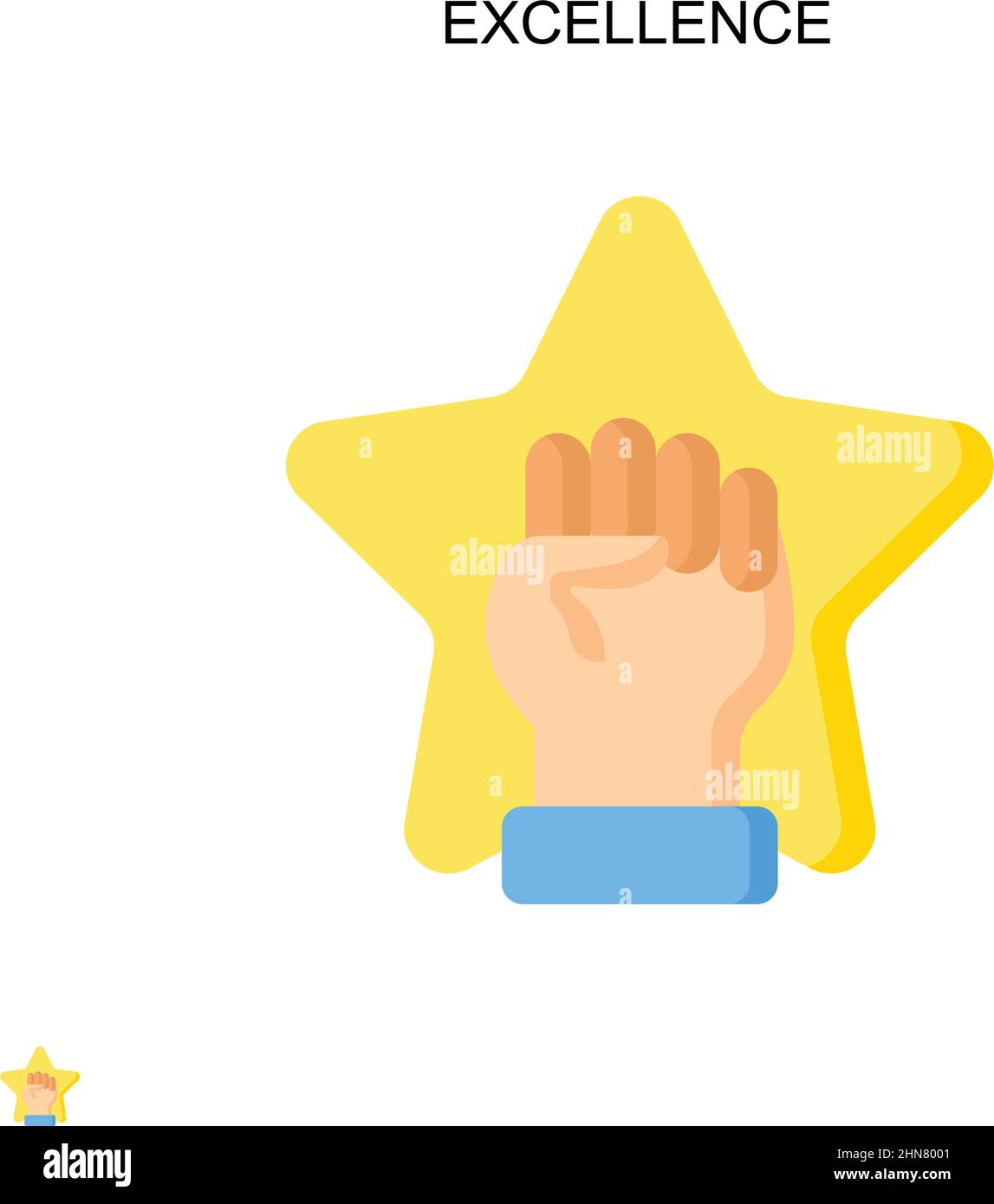 Excellence semplice icona vettoriale. Modello di disegno del simbolo di illustrazione per l'elemento dell'interfaccia utente mobile Web. Illustrazione Vettoriale