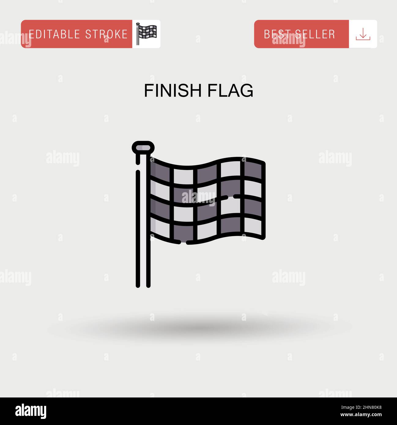 Icona vettore semplice flag di fine. Illustrazione Vettoriale Icona vettore semplice flag di fine. Illustrazione Vettoriale