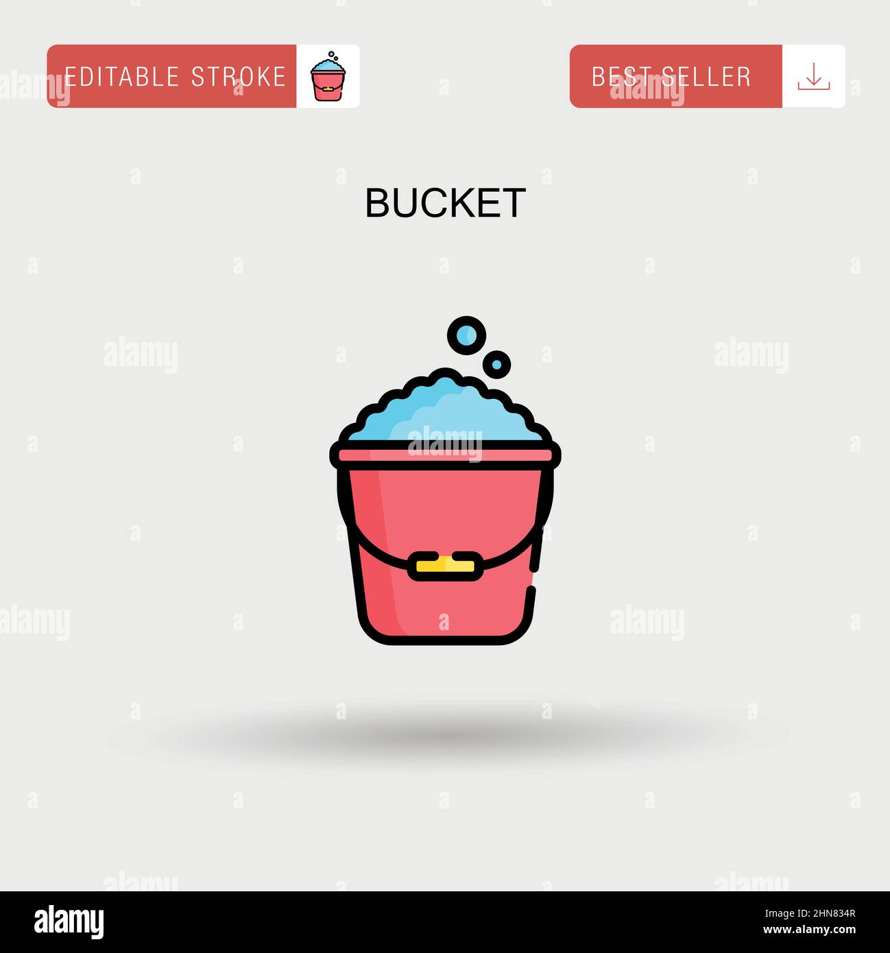 Icona vettore semplice bucket. Illustrazione Vettoriale