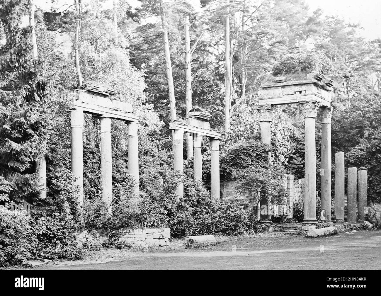 Virginia Water, River Thames, periodo vittoriano Foto Stock