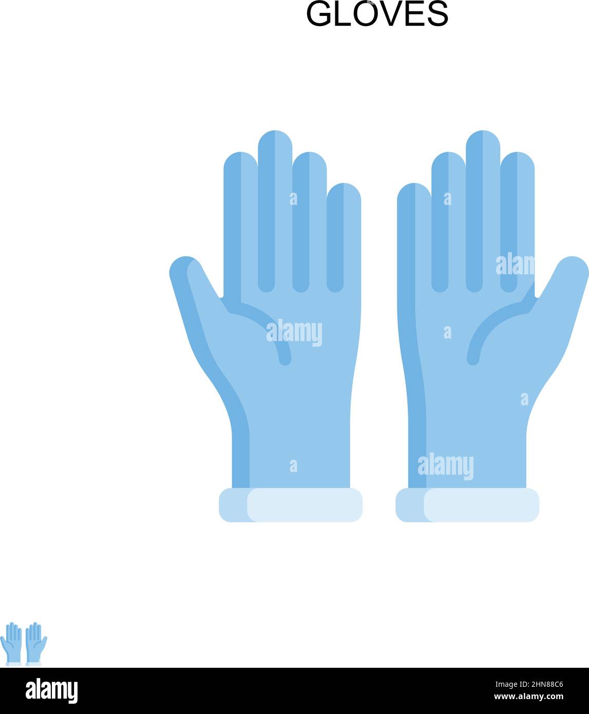 Guanti semplice icona vettoriale. Modello di disegno del simbolo di illustrazione per l'elemento dell'interfaccia utente mobile Web. Illustrazione Vettoriale