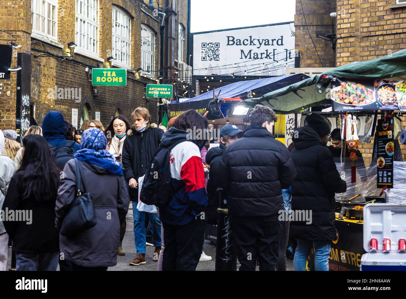 Londra intorno Brick Lane Eat End Foto Stock