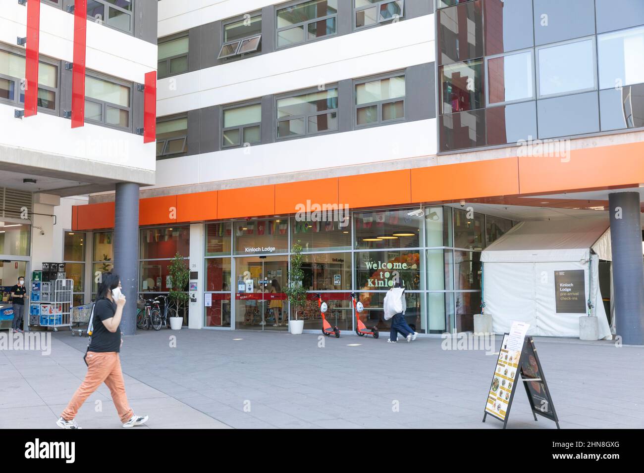 Australian National University The ANU, alloggi per studenti nel campus di Kinloch Lodge, centro di Canberra, ACT, Australia Foto Stock