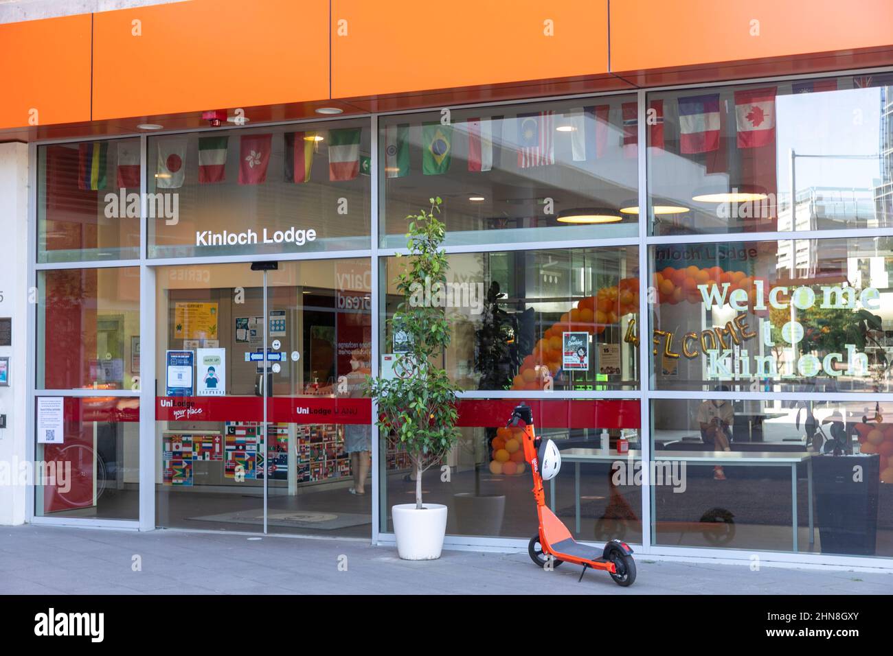 Australian National University l'ANU, alloggio studentesco nel campus di Kinloch Lodge, Canberra centro città, ACT, Australia Foto Stock