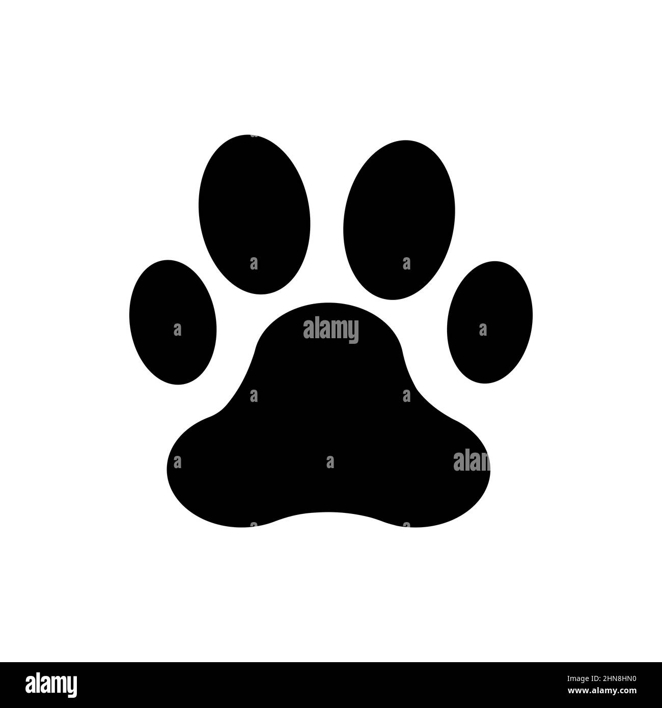 Icona Pawprint. Impronta di cane o gatto. Animale domestico. Vettore su sfondo bianco isolato. EPS 10. Illustrazione Vettoriale