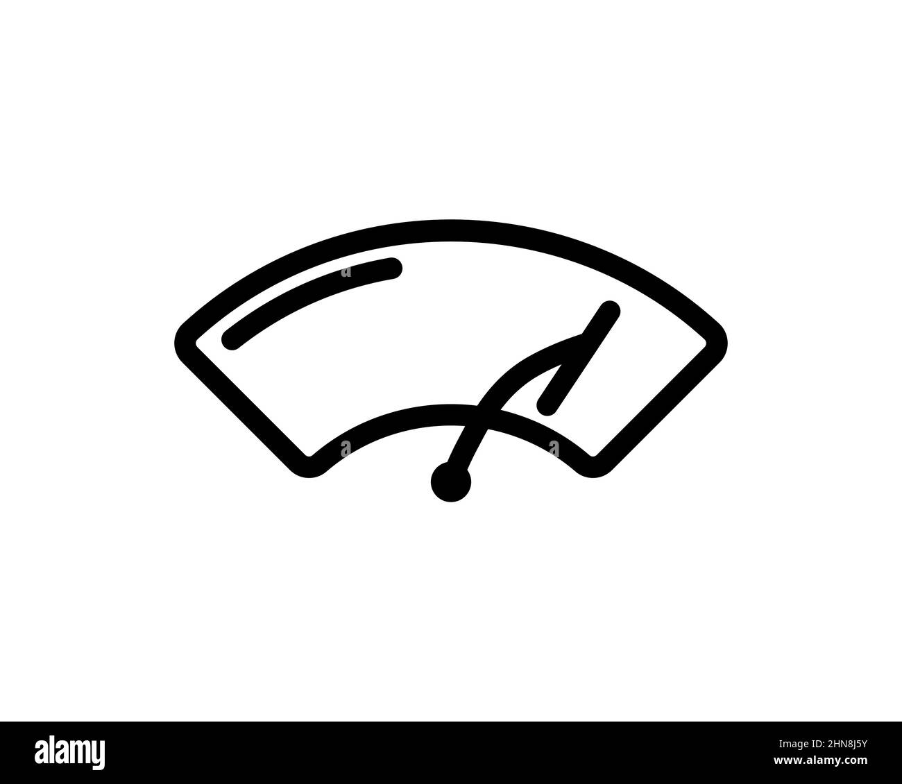 Parabrezza per auto con tergicristalli. Vettore su sfondo bianco isolato. EPS 10. Illustrazione Vettoriale