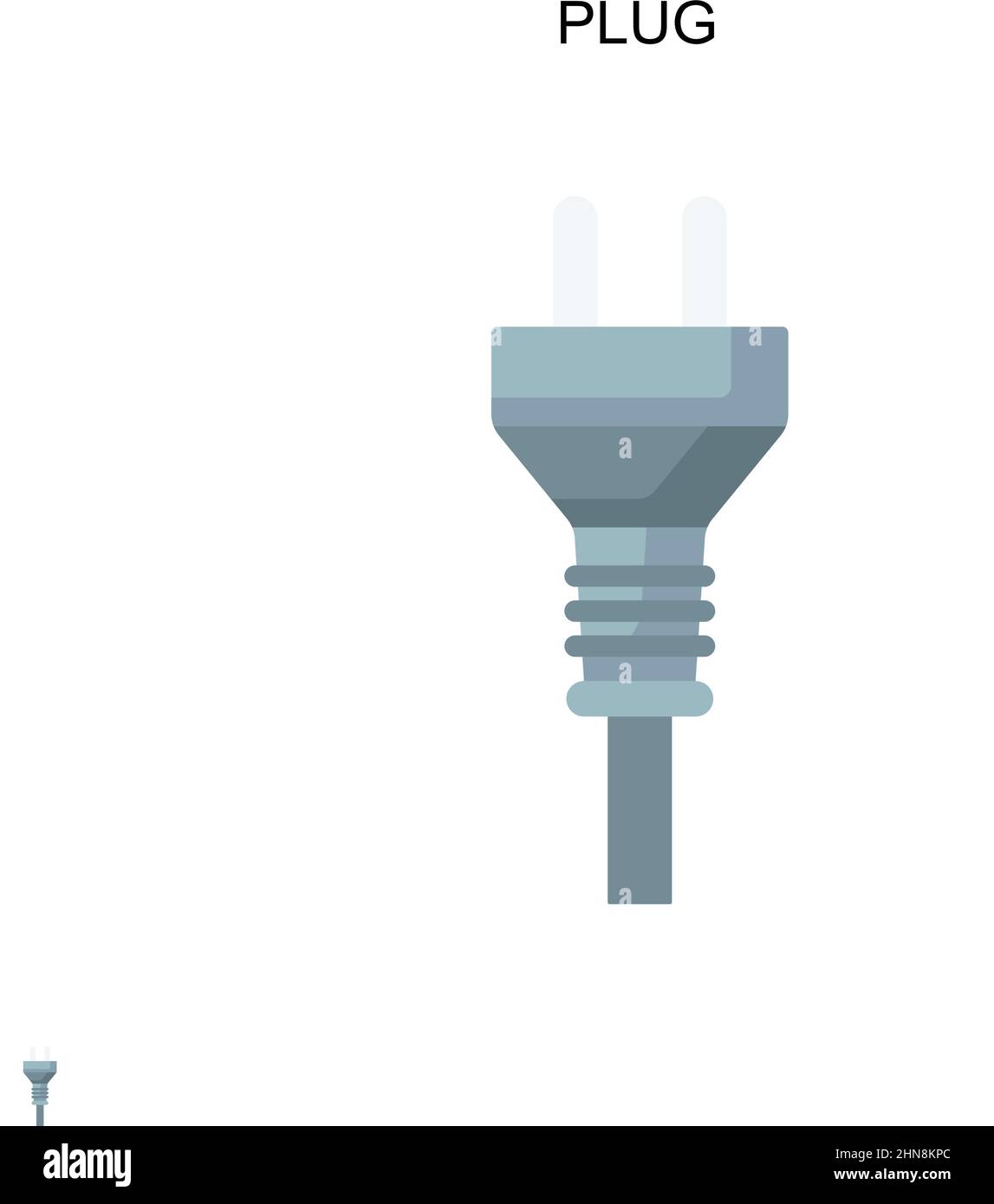 Icona Plug Simple Vector. Modello di disegno del simbolo di illustrazione per l'elemento dell'interfaccia utente mobile Web. Illustrazione Vettoriale
