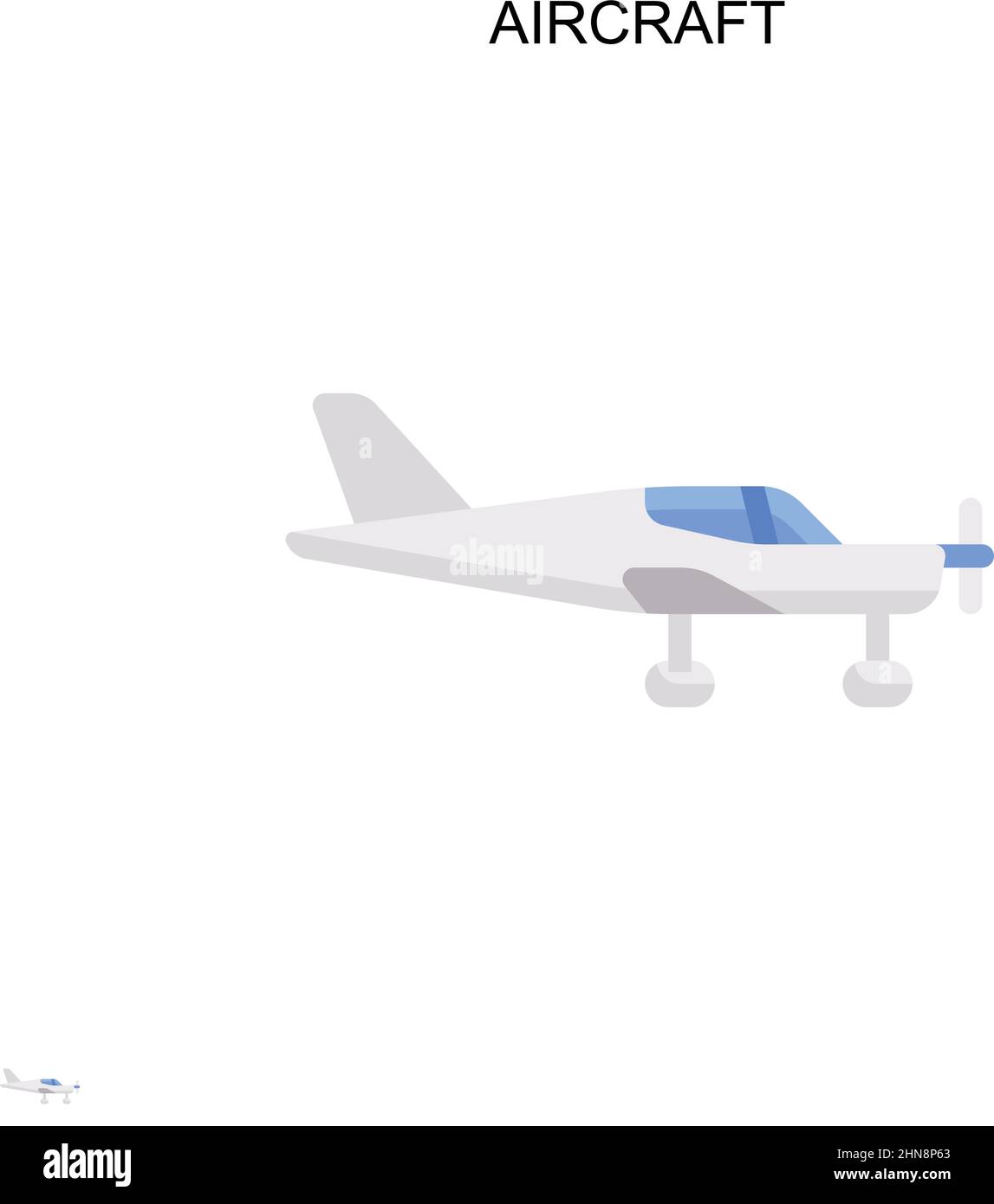 Icona vettore aereo semplice. Modello di disegno del simbolo di illustrazione per l'elemento dell'interfaccia utente mobile Web. Illustrazione Vettoriale
