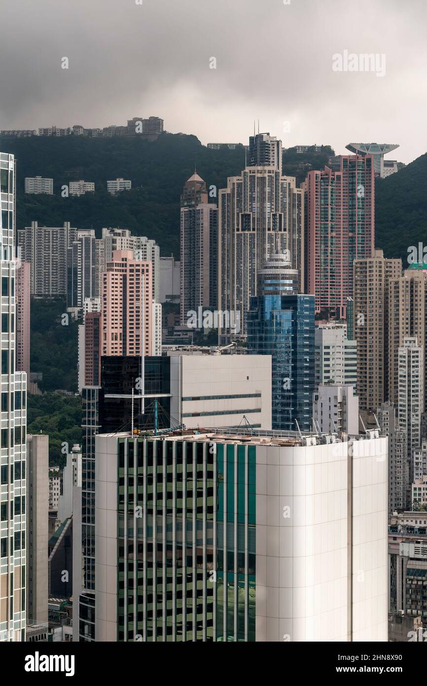 L'alto livello di Central e Mid-level, Hong Kong Island Foto Stock