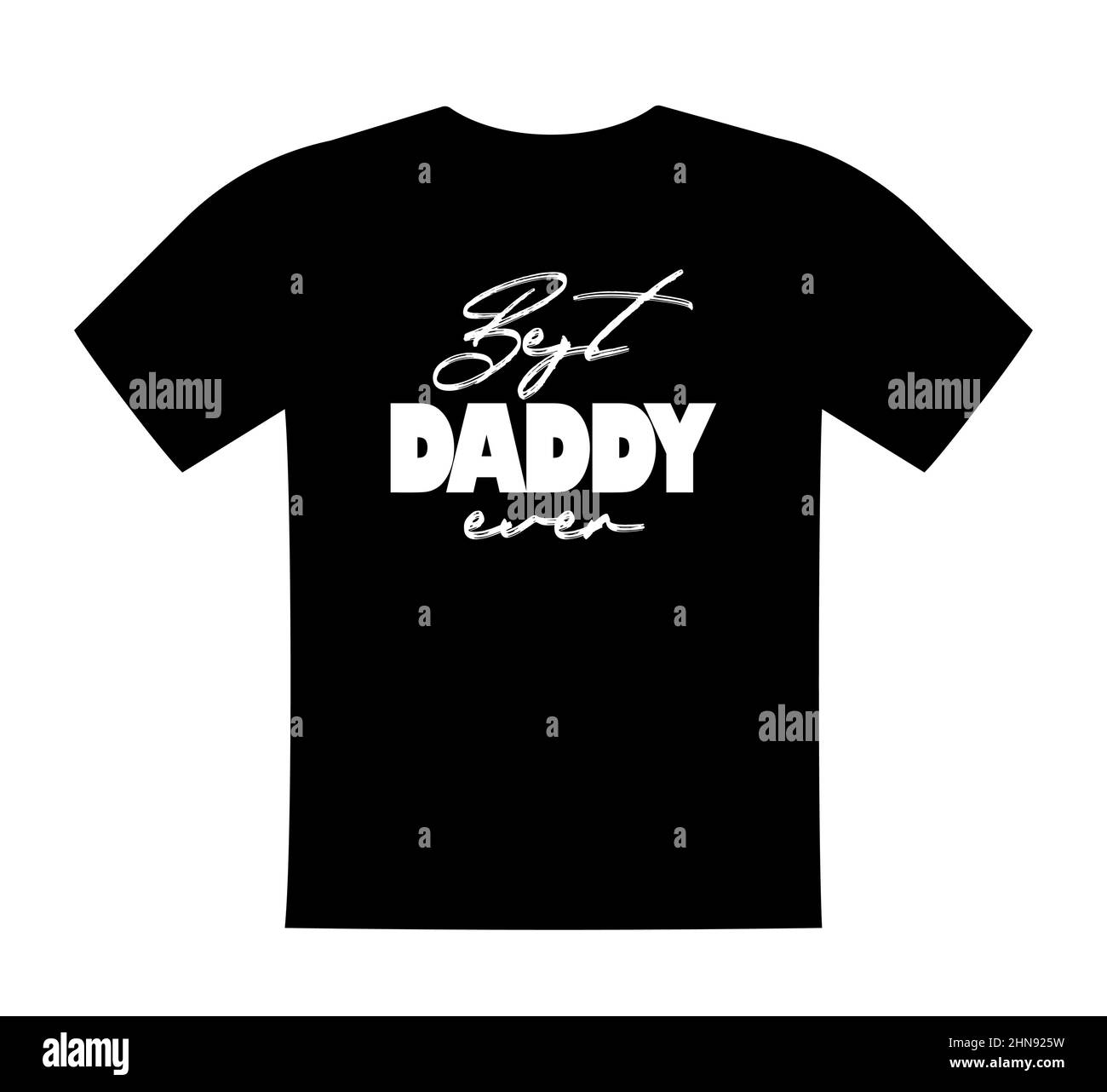 Migliore papà mai, T shirt scritta, modello di stampa di saluto. Regalo per il compleanno del papà, dicendo per la maglietta, felpa, abbigliamento. Illustrazione isolata dal vettore Illustrazione Vettoriale