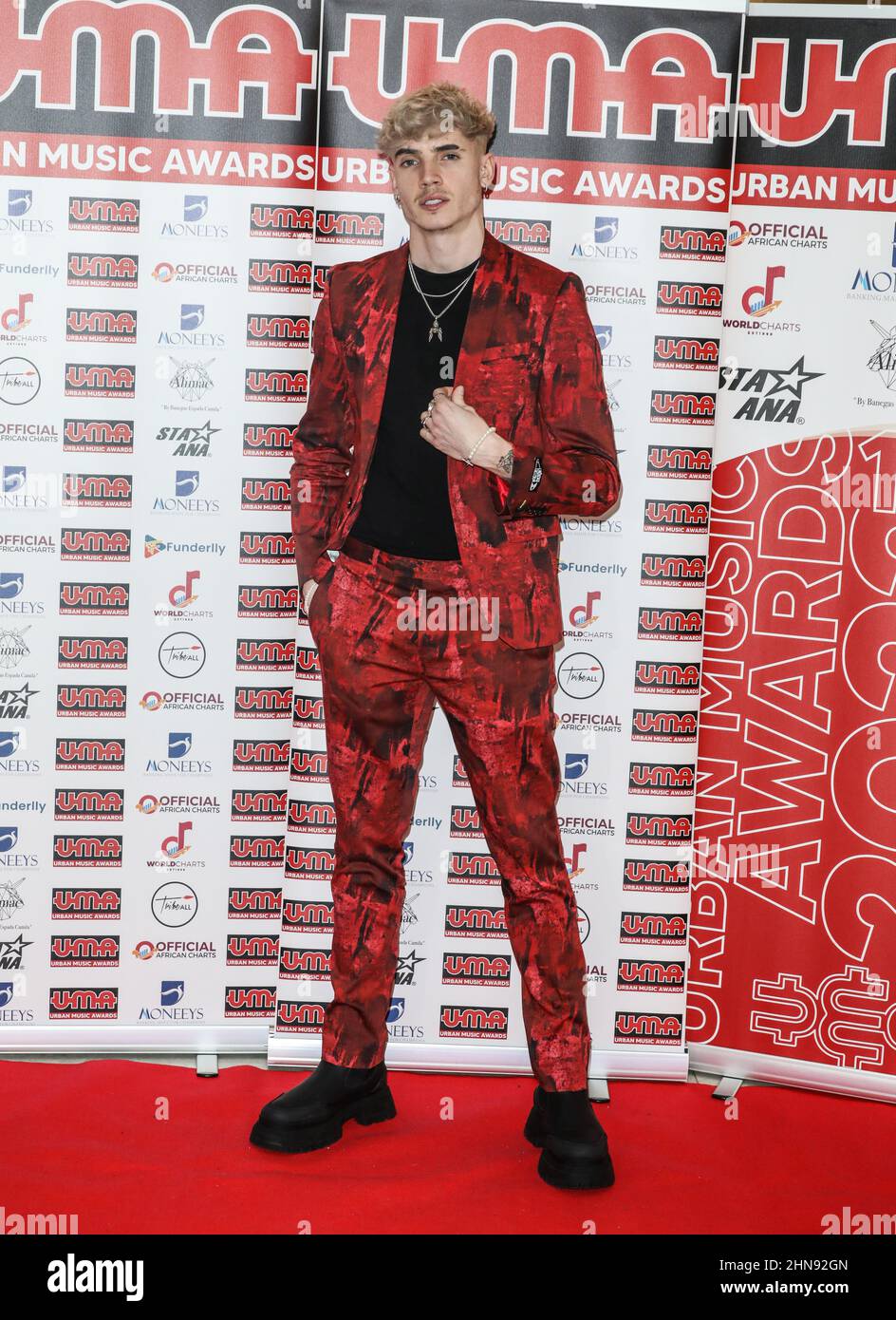 Londra, Regno Unito. 14th Feb 2022. Cam Holmes partecipa agli Urban Music Awards 2022 presso la Porchester Hall di Londra. (Foto di Brett Cove/SOPA Images/Sipa USA) Credit: Sipa USA/Alamy Live News Foto Stock