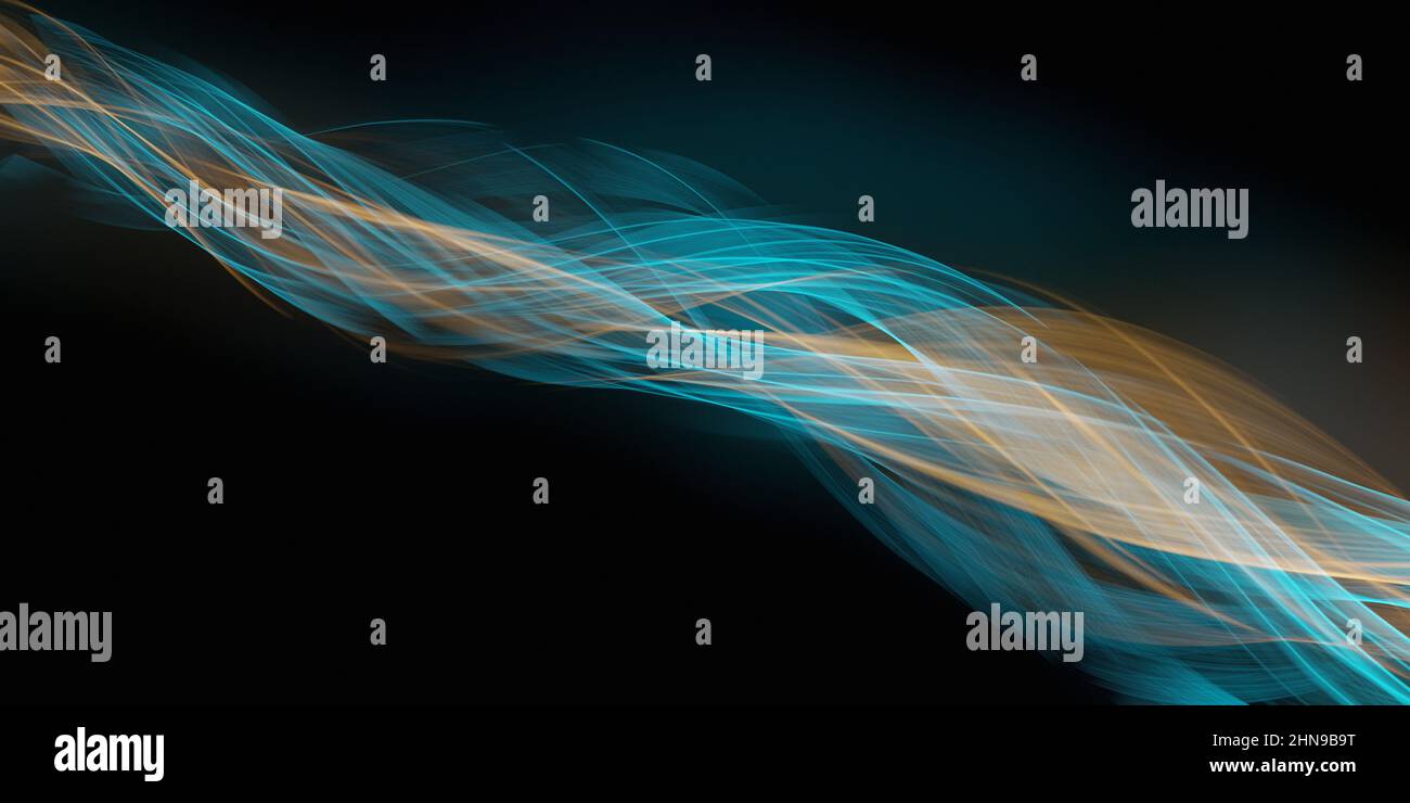 Effetto tecnologia linee Soft luce Turchese colori astratto sfondo carta da parati Foto Stock