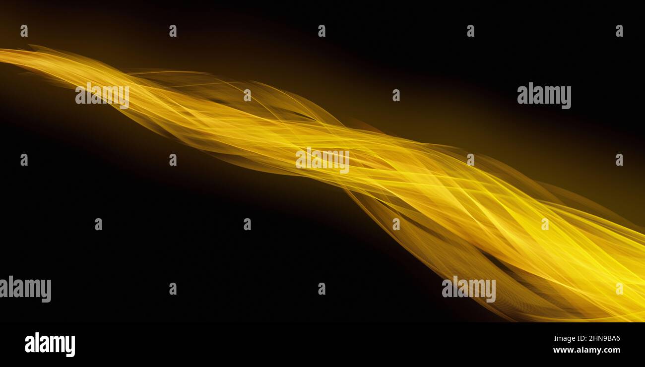 Tecnologia linea onde morbido rame marrone o giallo colori astratto carta da parati moderna Foto Stock