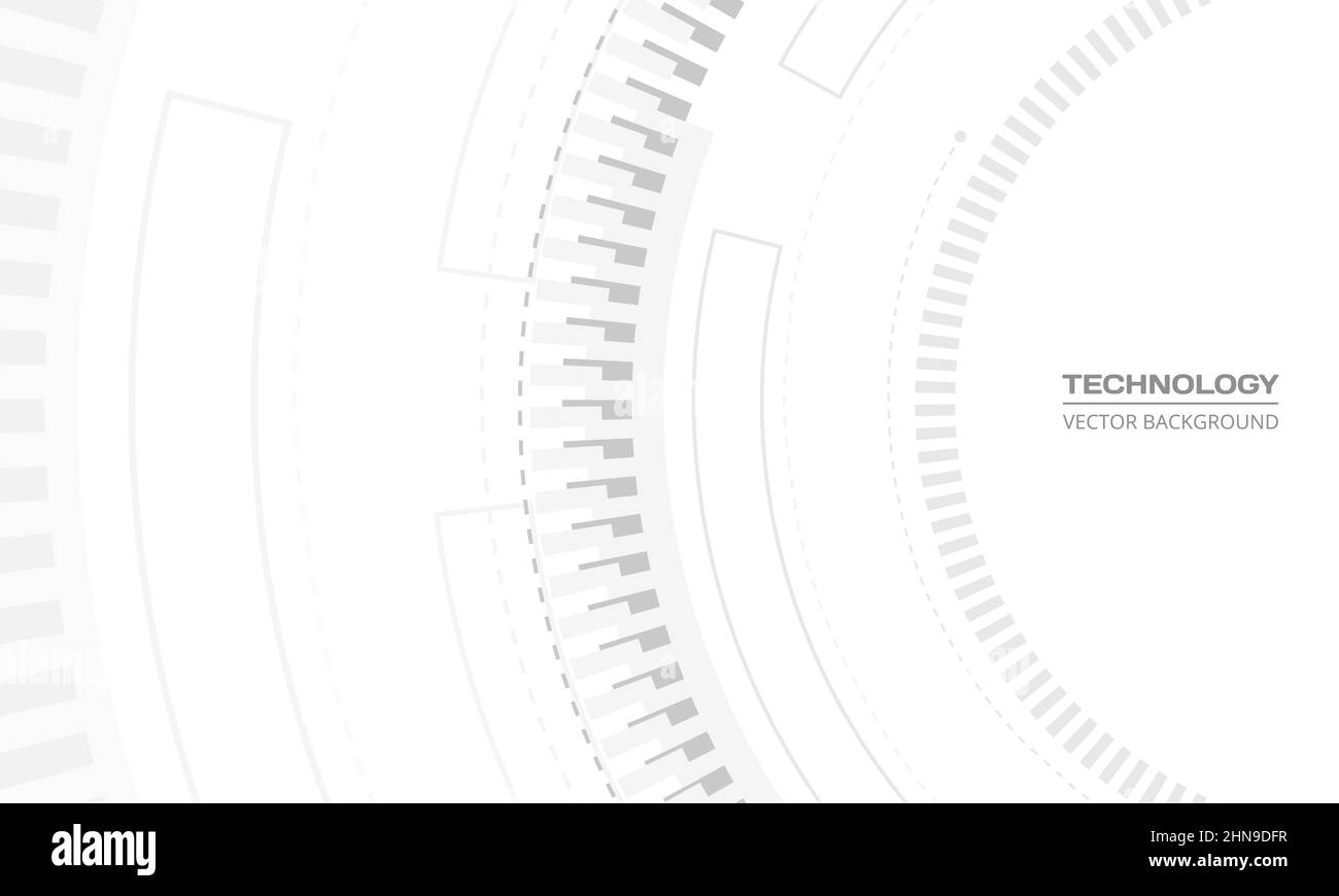 Sfondo astratto di big data con struttura circolare ed elementi tecnologici digitali. Concetto di comunicazione innovazione vettore di fondo Illustrazione Vettoriale