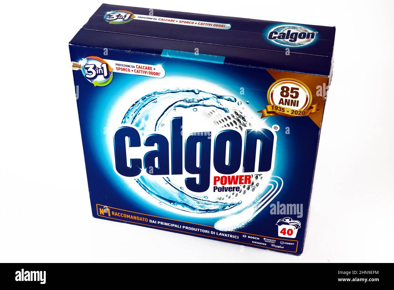Scatola di detergente IN polvere CALGON Power. Calgon è un marchio di  Reckitt Benckiser Foto stock - Alamy