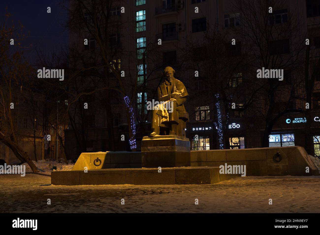 Monumento a Chernyshevsky. Mosca Foto Stock