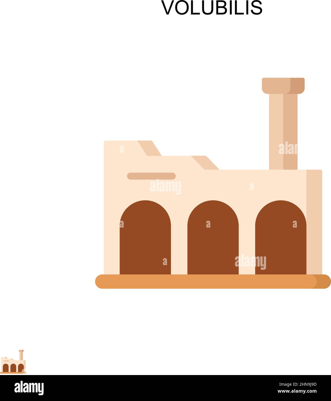 Volubilis semplice icona vettoriale. Modello di disegno del simbolo di illustrazione per l'elemento dell'interfaccia utente mobile Web. Illustrazione Vettoriale