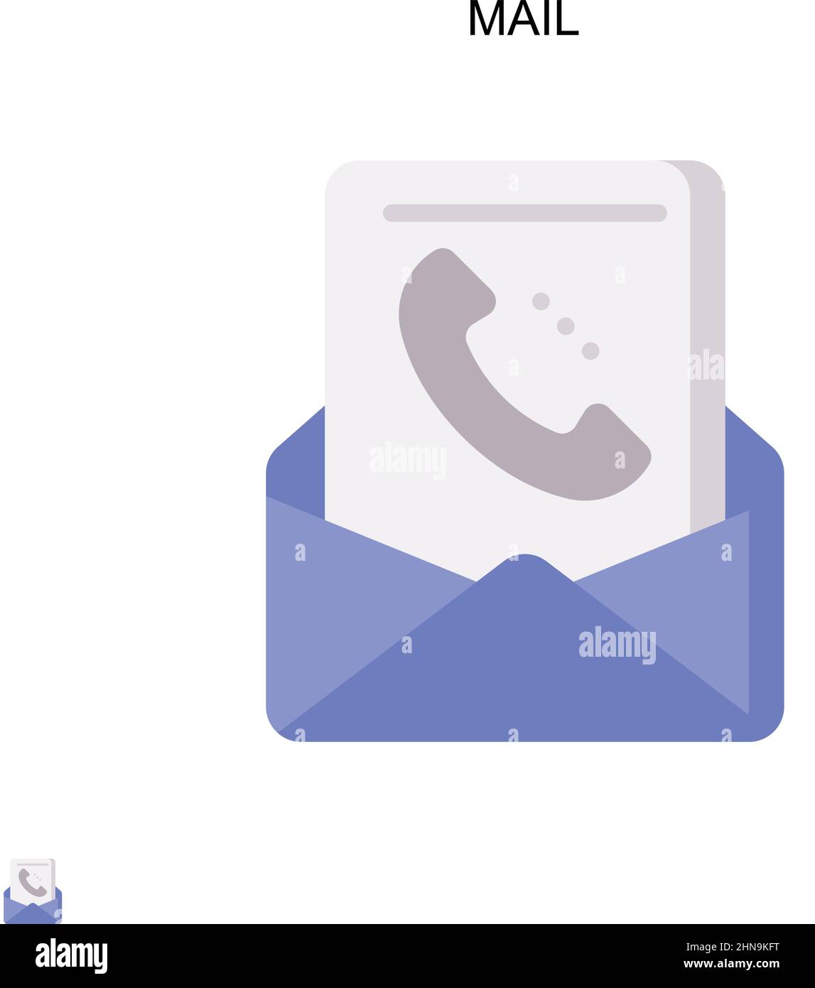 Mail semplice vettore icona. Modello di disegno del simbolo di illustrazione per l'elemento dell'interfaccia utente mobile Web. Illustrazione Vettoriale