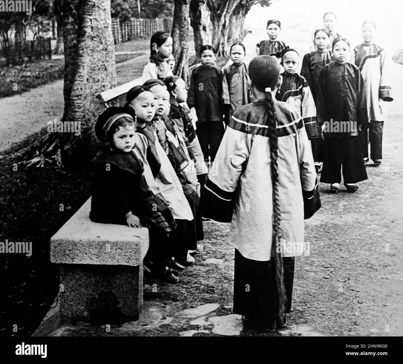 Christian Mission bambini, Cina, inizio 1900s Foto Stock