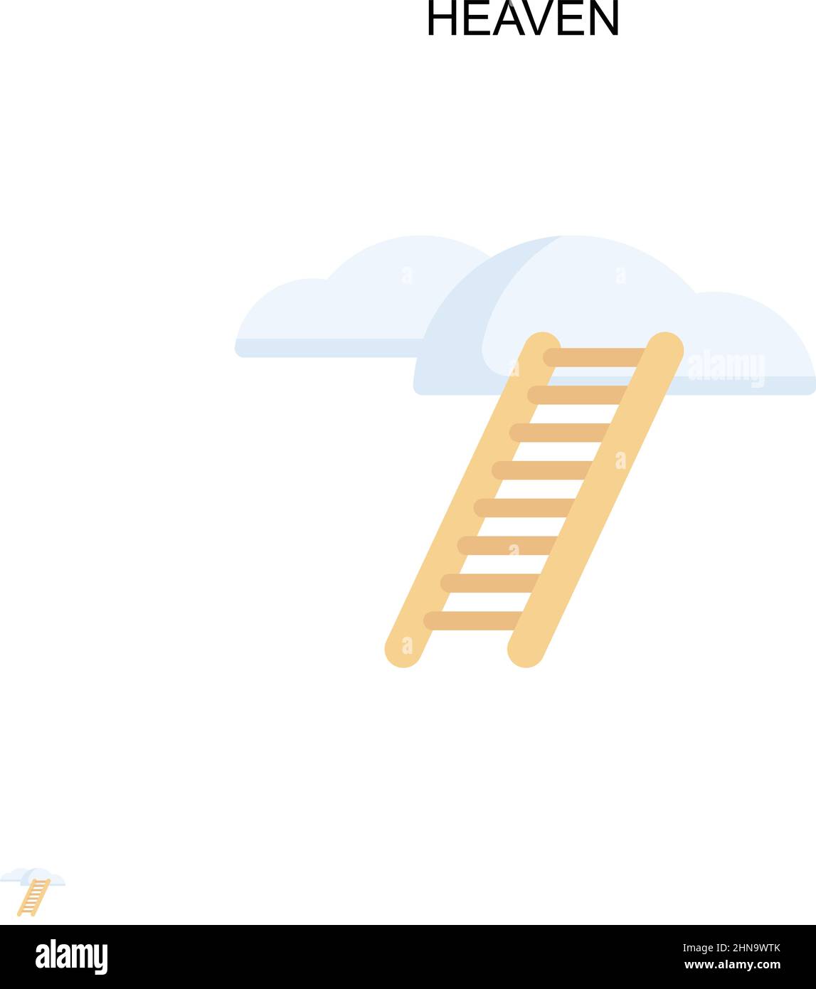 Icona vettoriale di Heaven Simple. Modello di disegno del simbolo di illustrazione per l'elemento dell'interfaccia utente mobile Web. Illustrazione Vettoriale