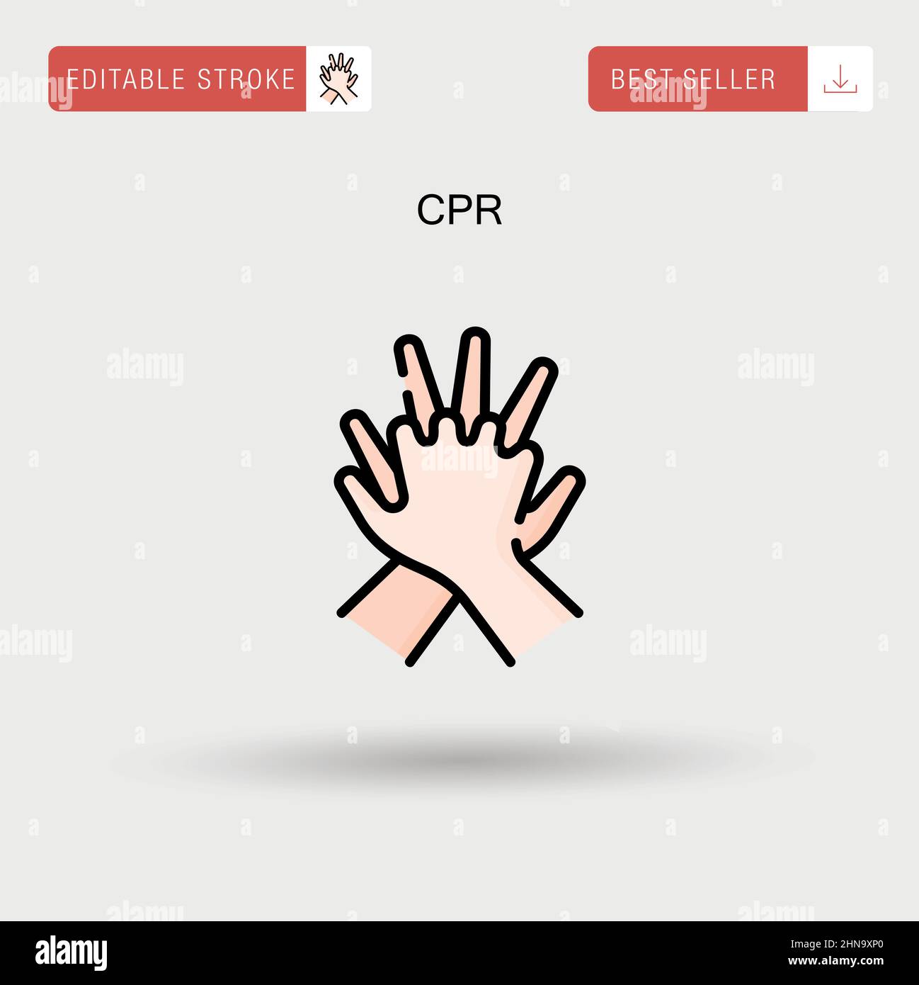 Icona del vettore RCP semplice. Illustrazione Vettoriale