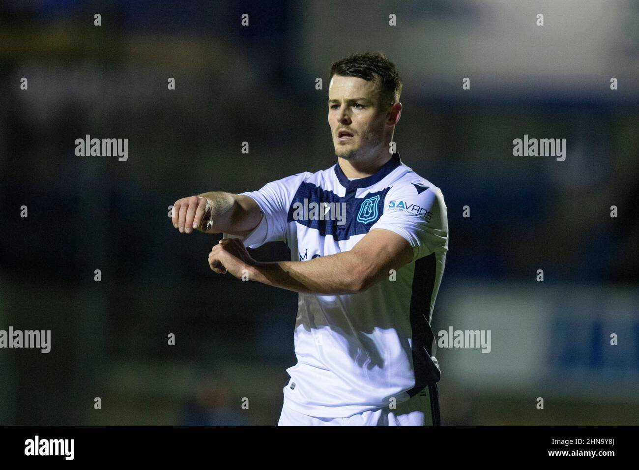 14th febbraio 2022 ; Balmoor Stadium, Peterhead, Aberdeenshire, Scozia ; Scottish Cup, Peterhead contro Dundee; Danny Mullen di Dundee Foto Stock