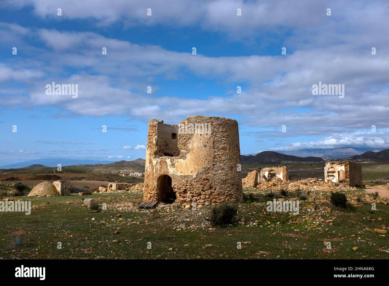 Edificio in disuso a Los Albaricoques, Almería, Andalusia, Spagna Foto Stock
