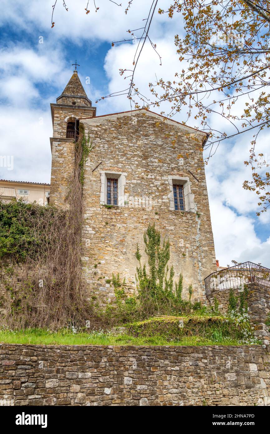 Chiesa nella città di Motovun in Istria in Croazia, Europa. Foto Stock