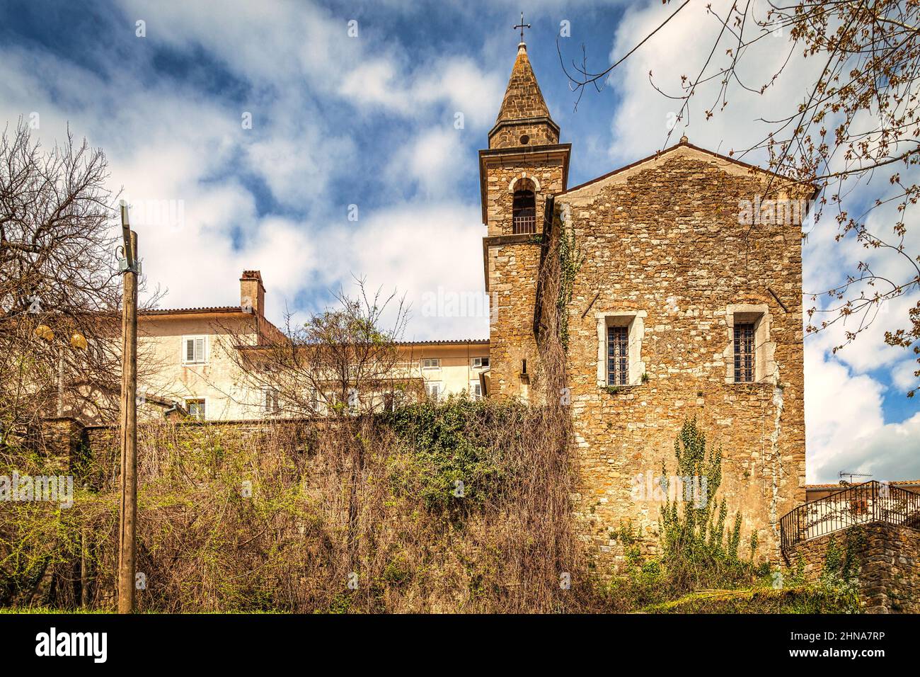 Torre della città di Motovun in Istria in Croazia, Europa. Foto Stock
