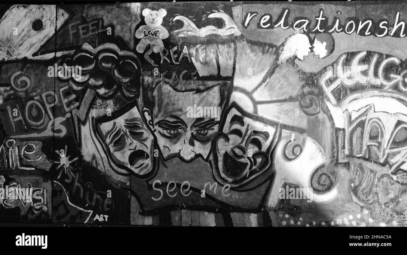 Murale di strada Foto Stock