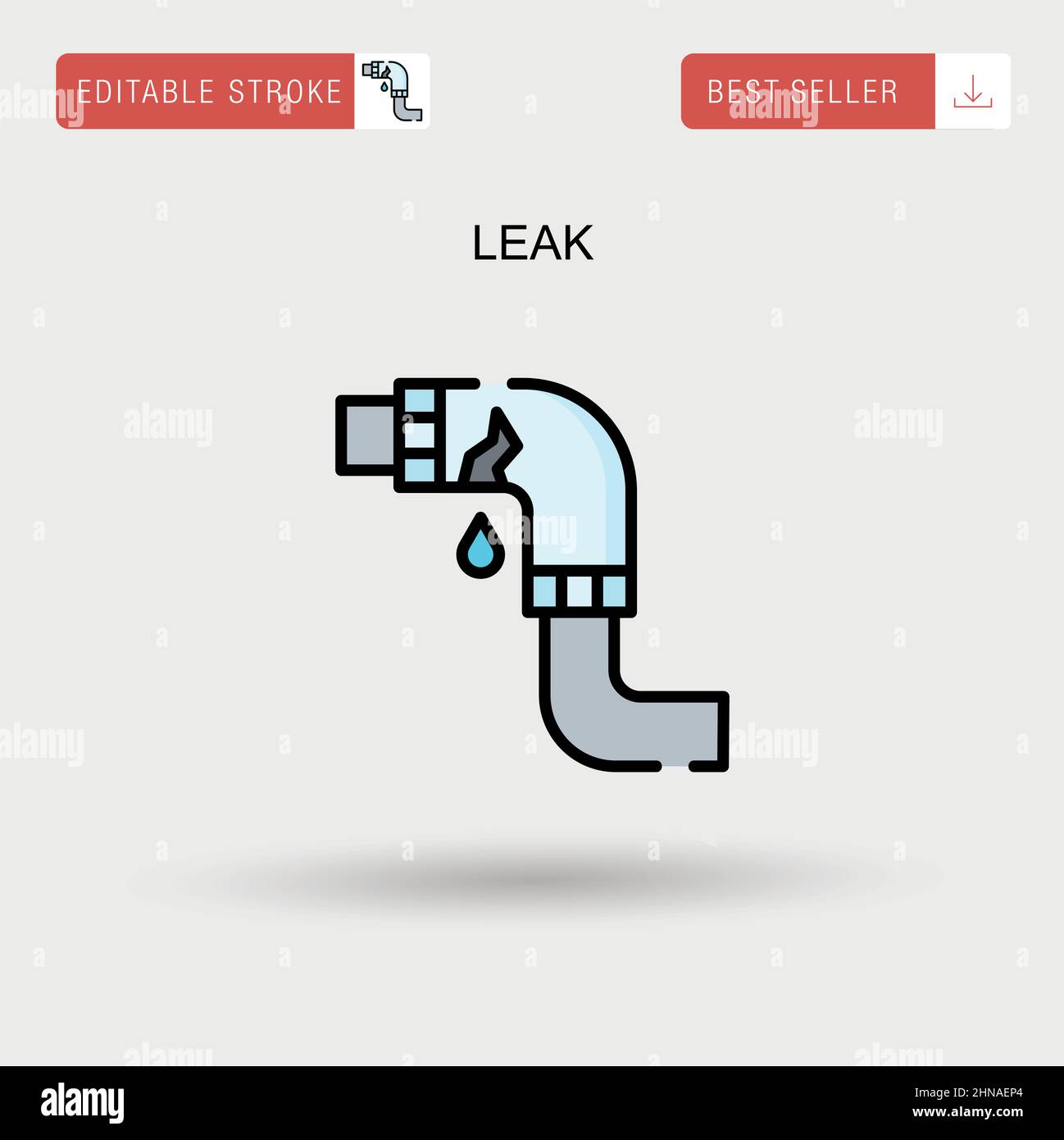 Icona vettore perdita semplice. Illustrazione Vettoriale