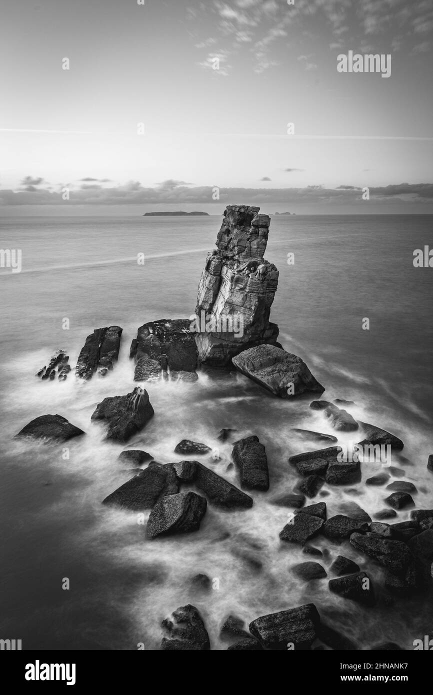 Nau dos Corvos (Crows) con vista su Berlenga e Capo Carvoeiro Foto Stock