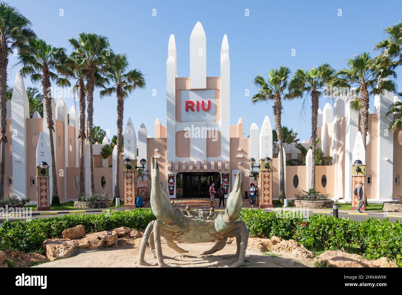 Ingresso al Rui Funana Hotel, Santa Maria, SAL, República de Cabo (Capo Verde) Foto Stock