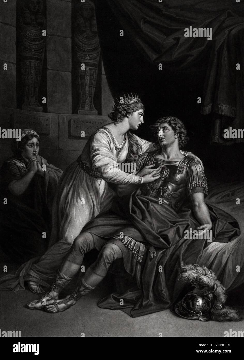La morte di Marco Antony da Antony e Cleopatra di Shakespeare, atto 4, scena 15 Foto Stock