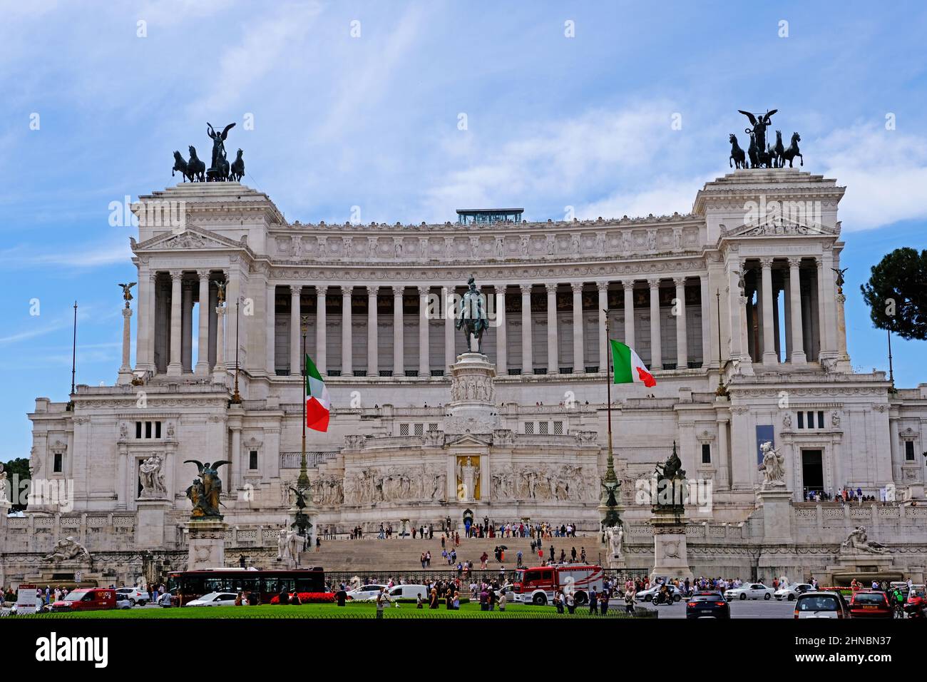 Il Vittorio Emanuele II Monumento Nazionale a Roma Italia Foto Stock