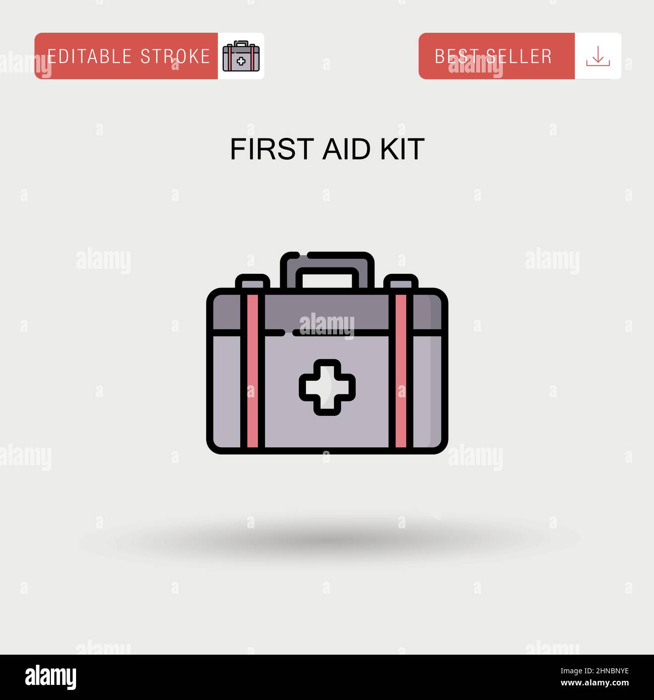 Icona vettore semplice kit di pronto soccorso. Illustrazione Vettoriale