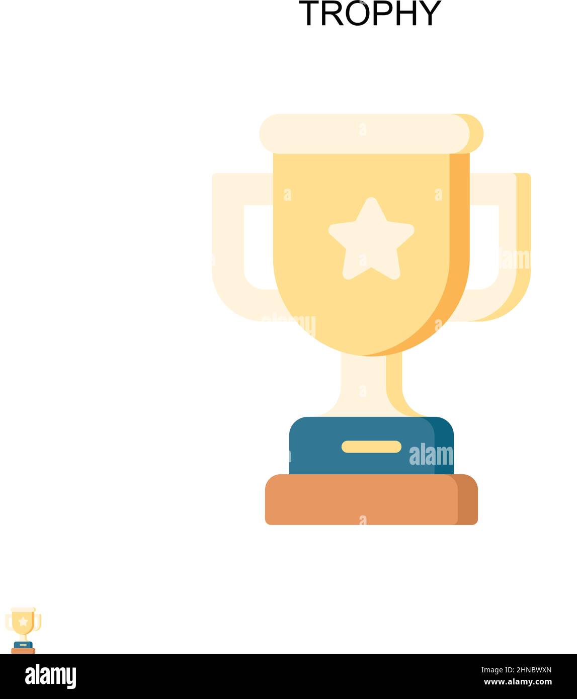 Icona Trophy Simple Vector. Modello di disegno del simbolo di illustrazione per l'elemento dell'interfaccia utente mobile Web. Illustrazione Vettoriale